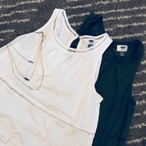 Set of two tanks with FREE necklace